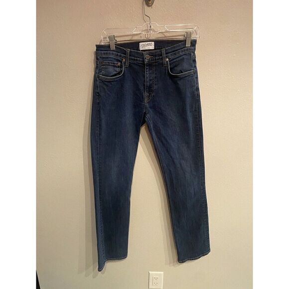 Tecovas Slim Jean Mens 28x32 Dark Blue Straight Leg Faded Denim Stretch Casual - Picture 1 of 8
